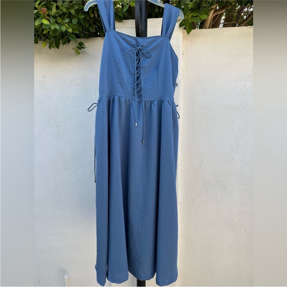 Scarlet Darkness Blue Summer Dress with corset ties